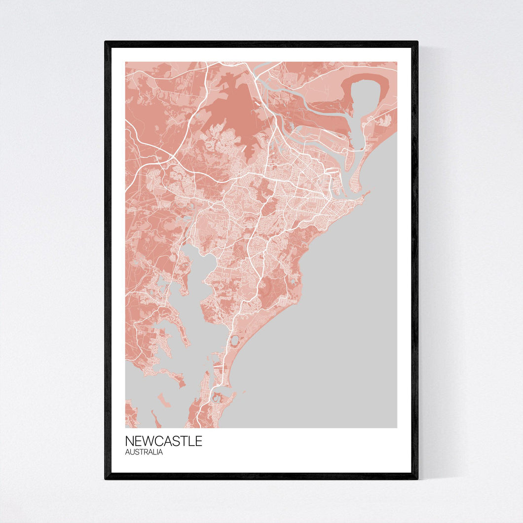 Newcastle City Map Print
