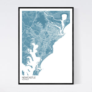 Newcastle City Map Print