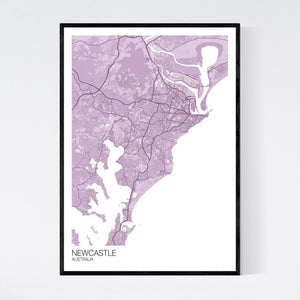 Newcastle City Map Print