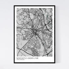 Load image into Gallery viewer, Newcastle-under-Lyme City Map Print
