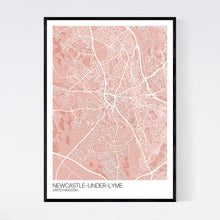 Load image into Gallery viewer, Newcastle-under-Lyme City Map Print