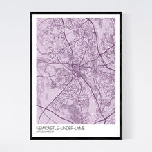 Load image into Gallery viewer, Newcastle-under-Lyme City Map Print