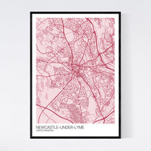 Load image into Gallery viewer, Newcastle-under-Lyme City Map Print