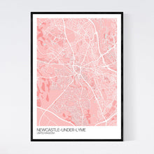 Load image into Gallery viewer, Map of Newcastle-under-Lyme, United Kingdom