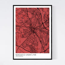 Load image into Gallery viewer, Newcastle-under-Lyme City Map Print