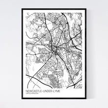 Load image into Gallery viewer, Newcastle-under-Lyme City Map Print
