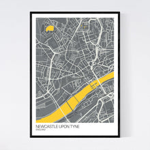 Load image into Gallery viewer, Newcastle City Centre City Map Print