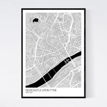 Load image into Gallery viewer, Newcastle City Centre City Map Print