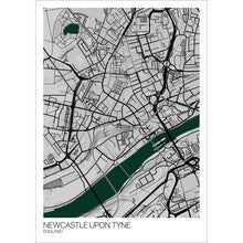 Load image into Gallery viewer, Map of Newcastle City Centre, England