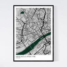 Load image into Gallery viewer, Map of Newcastle City Centre, England