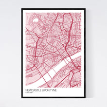 Load image into Gallery viewer, Newcastle City Centre City Map Print