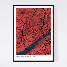 Load image into Gallery viewer, Newcastle City Centre City Map Print