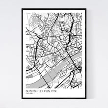 Load image into Gallery viewer, Newcastle City Centre City Map Print