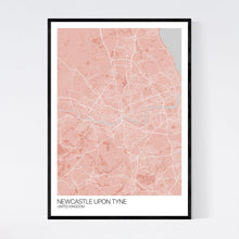 Load image into Gallery viewer, Newcastle upon Tyne City Map Print