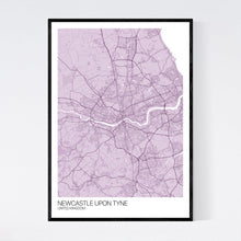 Load image into Gallery viewer, Newcastle upon Tyne City Map Print