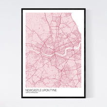 Load image into Gallery viewer, Map of Newcastle upon Tyne, United Kingdom
