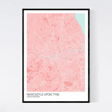 Load image into Gallery viewer, Newcastle upon Tyne City Map Print