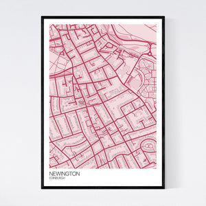 Newington Neighbourhood Map Print