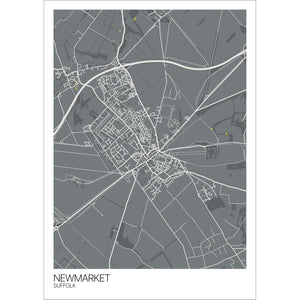 Map of Newmarket, Suffolk