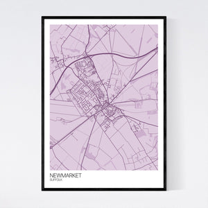 Newmarket Town Map Print