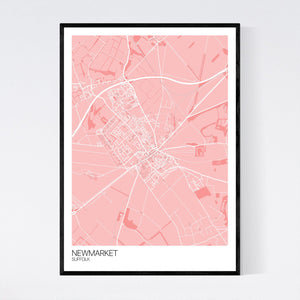 Newmarket Town Map Print