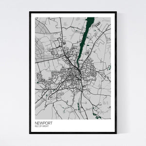 Newport Town Map Print