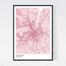 Load image into Gallery viewer, Newport Town Map Print