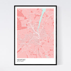 Newport Town Map Print