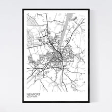 Load image into Gallery viewer, Newport Town Map Print