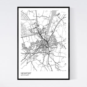 Newport Town Map Print