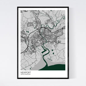 Newport City Map Print