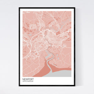 Newport City Map Print