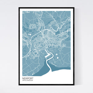 Newport City Map Print