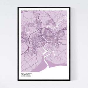Newport City Map Print