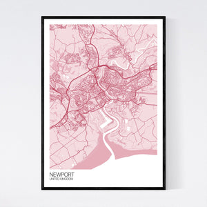 Newport City Map Print
