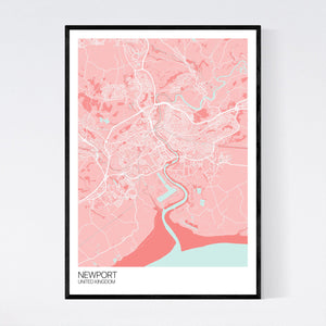 Newport City Map Print
