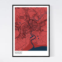 Load image into Gallery viewer, Newport City Map Print