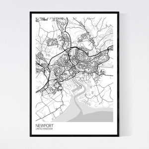Newport City Map Print