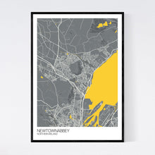 Load image into Gallery viewer, Newtownabbey City Map Print