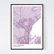 Load image into Gallery viewer, Newtownabbey City Map Print