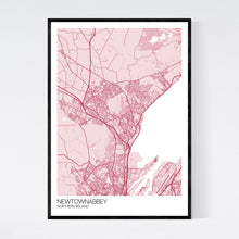 Load image into Gallery viewer, Newtownabbey City Map Print