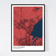 Load image into Gallery viewer, Newtownabbey City Map Print