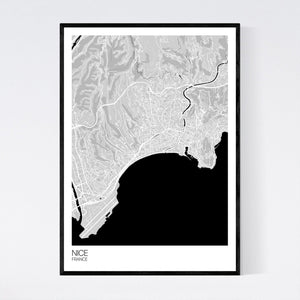 Nice City Map Print