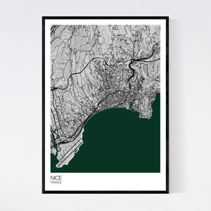 Nice City Map Print