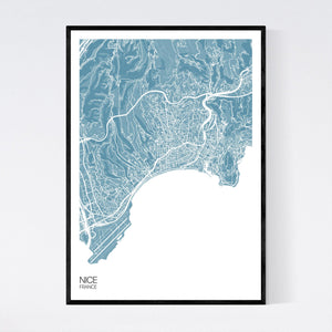 Nice City Map Print