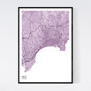 Nice City Map Print