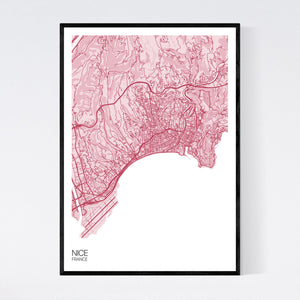 Nice City Map Print