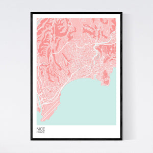 Nice City Map Print