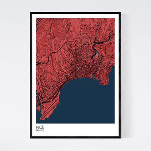 Nice City Map Print