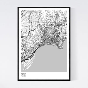 Map of Nice, France